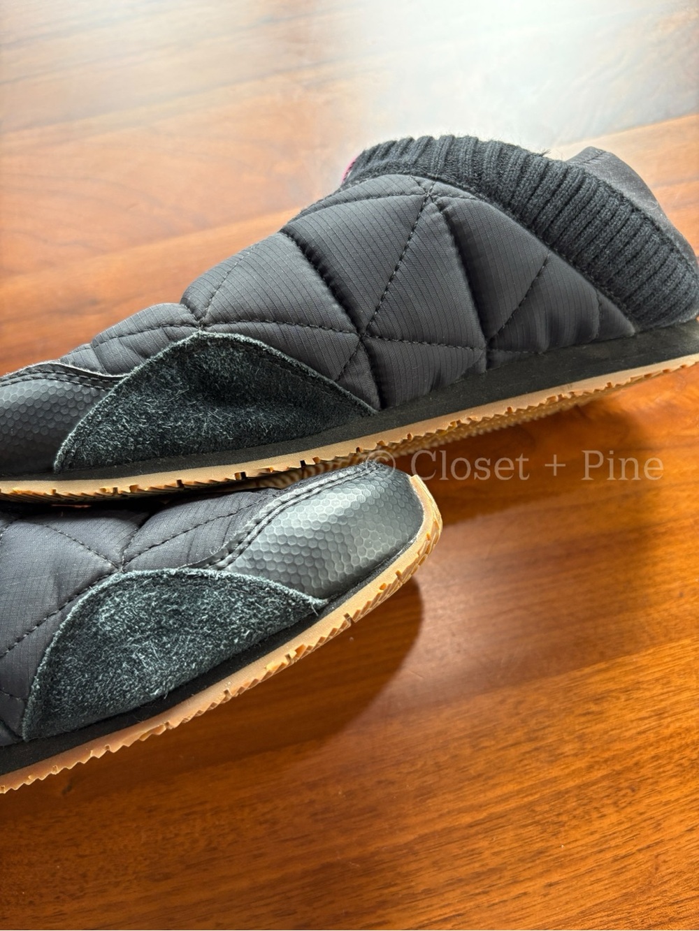 Teva Ember Moc Black Size 6 Slip On Moccasin Quilted Shoes - Picture 12 of 17